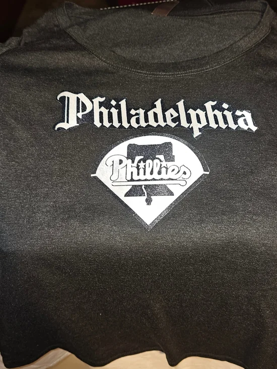 Next Level Apparel Black Philadelphia Phillies Graphic Tee - Picture 5 of 5